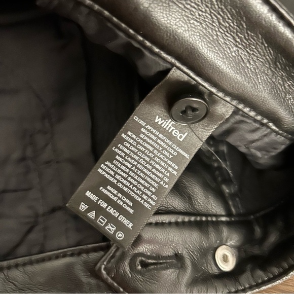 wilfred Women's Black faux Leather Pants 6 - Picture 7 of 12